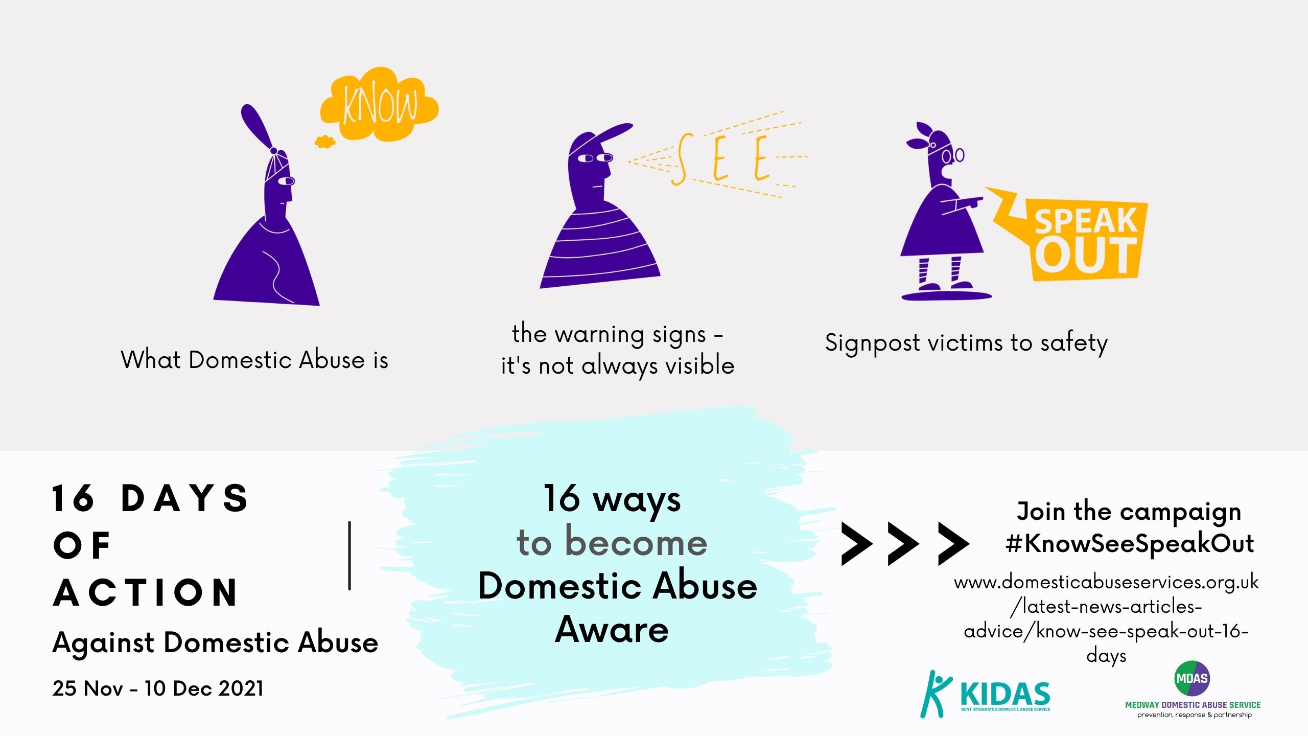 16 Days of Action against Domestic Abuse campaign