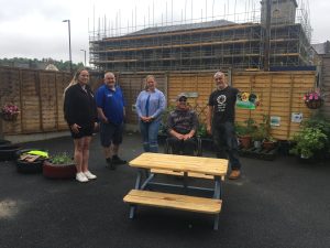 Donated kids bench for Wickes charity pre-school